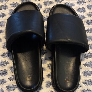 H&M Black Slide Sandals